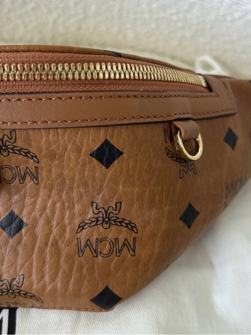 MCM Cognac Visetos Fursten Belt Bag - Picture 4 of 16